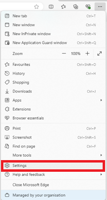 setting is located fourth from bottom