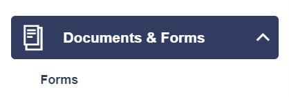 Forms is located under the dropdown Documents and Forms